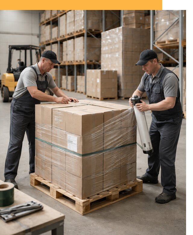 Упаковка и паллетирование грузов от 3652 руб: защита и крепление