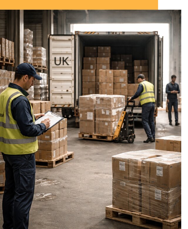 Доставка грузов из Великобритании с таможенным оформлением от 13043