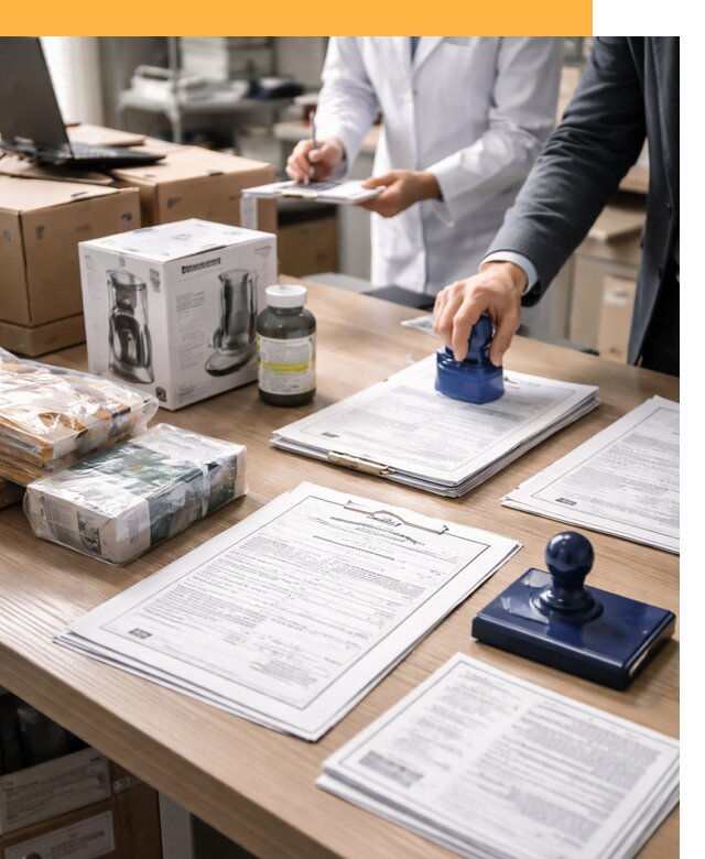 Сертификация импортных товаров от 12521 с таможенным сопровождением